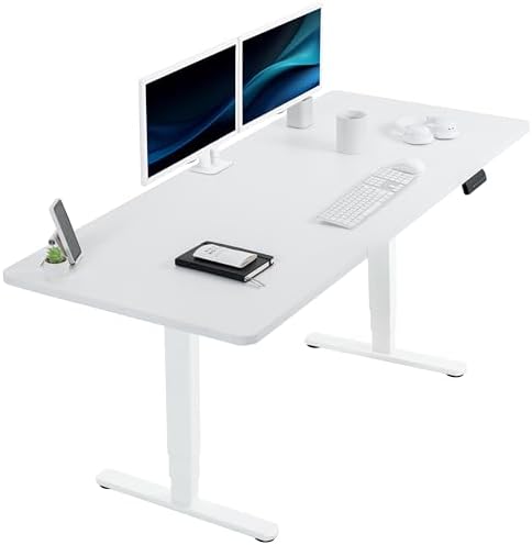 VIVO White 71 x 30 in Standing Desk, DESK-KIT-2W7W by VIVO