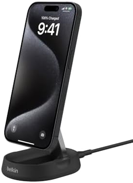 Belkin Qi2 15W Magnetic Wireless Charging Stand, Convertible Charger by Unknown