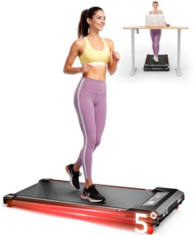 Walking Pad Treadmill,XBD Incline Walking Pads Under Desk 330 Lbs Capacity,2.5HP Portable Treadmill for Home,Remote Control and LED Display by XBD