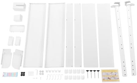 Clamp On Desk Organizer Shelf, Pegboard Multipurpose Countertop Desk Hutch, Desktop Bookshelf Bookcase Storage Shelves for Home Office Dorm Gaming Desk (White) - Image 6