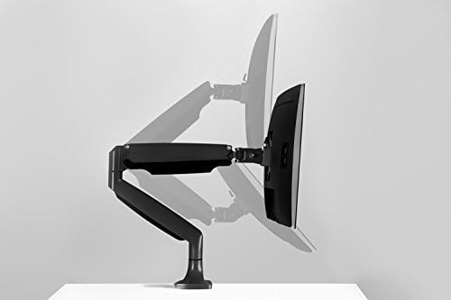Mount-It! Single Monitor Arm Desk Mount with Gas Spring, Height Adjustable Monitor Stand for 13–32 Inch Screens up to 20 lbs, VESA 75x75 & 100x100, C-Clamp & Grommet, Sit-Stand Desk Compatible - Image 3