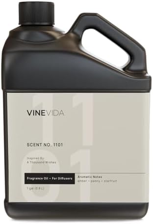 VINEVIDA [128 Fl Oz] Scent NO. 1101 Fragrance Oil for Cold Air Diffusers, Aromatic Notes of Amber Peony Starfruit, Essential Oils for Diffuser Oil Refill & Air Freshener Room Spray by VINEVIDA