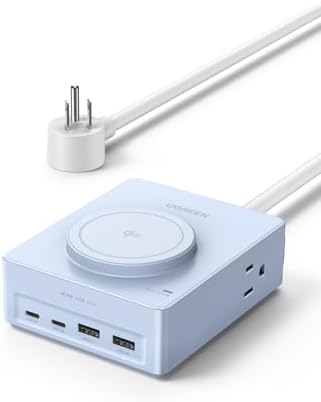 UGREEN 15W 8-Port Wireless Charger Power Strip with 5FT Extension Cord by UGREEN