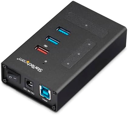 StarTech.com USB-C Hub 4 Port - USB C to 3 x USB A and 1 x USB C - USB 3.0 - Mountable - Industrial - Powered USB Hub - USB Port Expander (HB30C3A1CST) - Image 2
