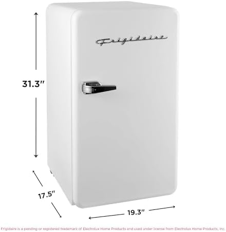 Frigidaire Retro Compact Refrigerator with Chiller, 3.2 cu ft Countertop Fridge, Built-In Bottle Opener, Rounded Corners, Premium, for Office, Bedroom, Dorm Room, Cabin, 18.5D x 20W x 31.5H (White) - Image 6