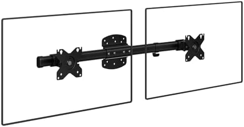 WALI Dual Monitor Wall Mount for 13-27 inch Screens, up to 22lbs by WALI