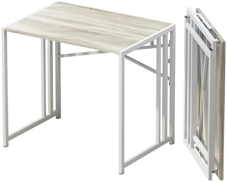 Lutown-Teen Small Folding Desk 32 Inch, Beige by Lutown-TeenHome