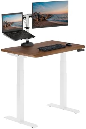 Vari ComfortEdge Electric Standing Desk – 40x26 – Walnut/White by Unknown
