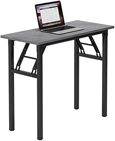 Need Small Computer Desk 31.5x15.7 Inch Folding Home Office Table Slate Ash by Need