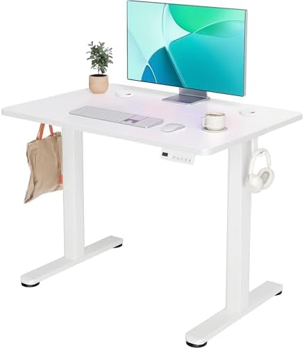 YDN 35 x 20 Inch White Electric Standing Desk by YDN