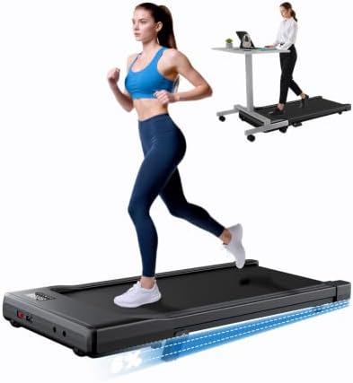 DeerRun Walking Pad Treadmill with Incline, Under Desk Treadmill for Home by DeerRun
