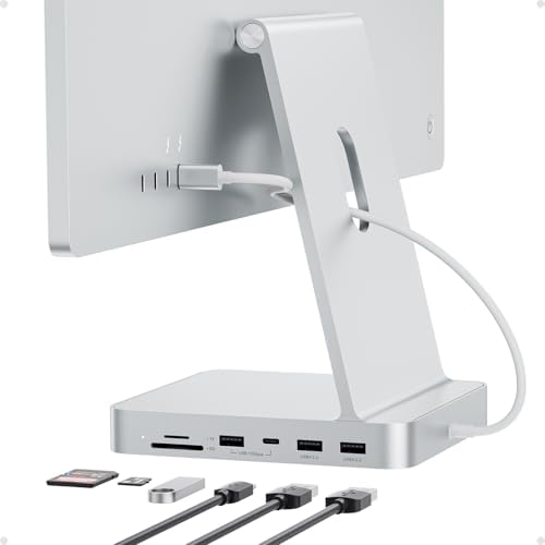 USB C HUB for iMac 24 inch M1/M3/M4 with M.2 NVMe 4TB SSD Enclosure by PULWTOP