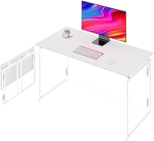 alawooder 39.4" Folding Desk: No Assembly, Wood Top for Small Spaces by ALAWOODER