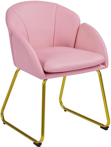 Yaheetech Flower Shape Vanity Chair with Petal Armrests, Simple Pink by Yaheetech