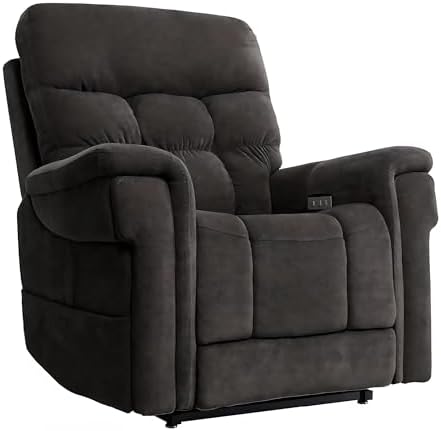 Pride Viva Lift Ultra Power Recliners - Lift Chair for Adults, 400 Lbs Weight Capacity, Lithium Battery Backup, 23" W x 22" D Comfort Seat, Large, Trento Charcoal - PLR4955L - Image 7