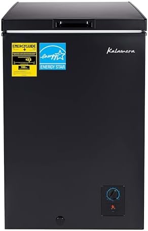 Kalamera. 3.5 Cu.ft Chest Freezer-Freestanding For Home/Apart With Lowest -4℉ Black, KCF-100-SS by Kalamera
