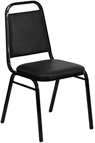 Flash Furniture Hercules Trapezoidal Back Stackable Banquet Chair, Black by FlashFurniture
