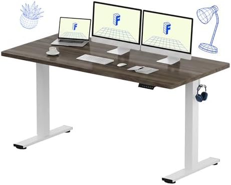FLEXISPOT EN1 60"x24" One-Piece Standing Desk, Black Walnut by Unknown