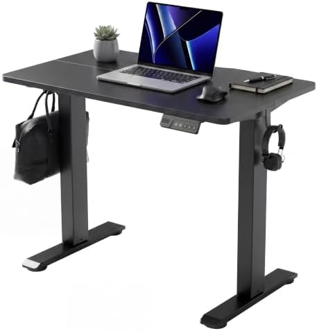 Claiks Electric Standing Desk 35x20 Inch Adjustable Desk, Black by CLAIKS