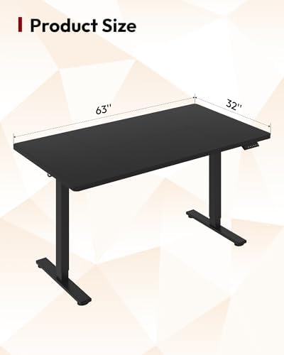 SANODESK 63''x32'' Large Electric Computer Height Adjustable Standing Desk - Image 2