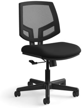HON Volt Ergonomic Office Chair, Armless, Office Desk Computer Chair, Black by HON