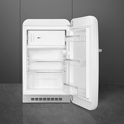 Smeg FAB10 50's Retro Style Aesthetic Refrigerator with 4.48 Cu Total Capacity, 2 Glass Shelves, LED Internal Light, 22-Inches, White Right Hand Hinge Made In Italy - Image 2