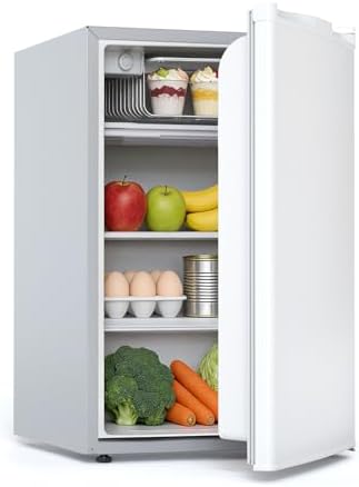 COWSAR 4.5 Cu.Ft Mini Fridge with Freezer for Bedroom Dorm, White by COWSAR