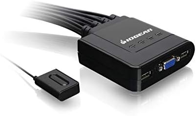 IOGEAR 4-Port USB KVM Switch with Cables and Remote GCS24U, Black by IOGEAR