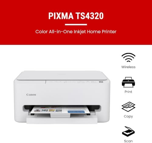 Canon PIXMA TS4320 – Wireless Color Inkjet Printer with Print, Copy, Scan - Image 2