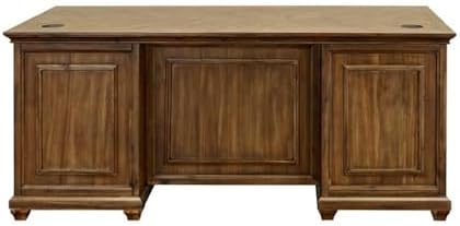 Martin Furniture 68.5" W Wood Office Desk Executive Desk in Brown - Image 4