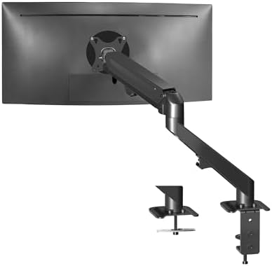 VIVO Heavy Duty Single Monitor Tension Arm for up to 27 inch Screens, Holds 14.3 lbs, Premium Desk Mount Stand, Black, STAND-V101O by VIVO