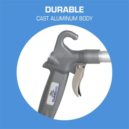 Guardair Long John Safety Air Gun with 24-Inch Aluminum Extension, High Performance OSHA Compliant Alloy Nozzle Gray/Silver (75LJ024AA) - Image 2