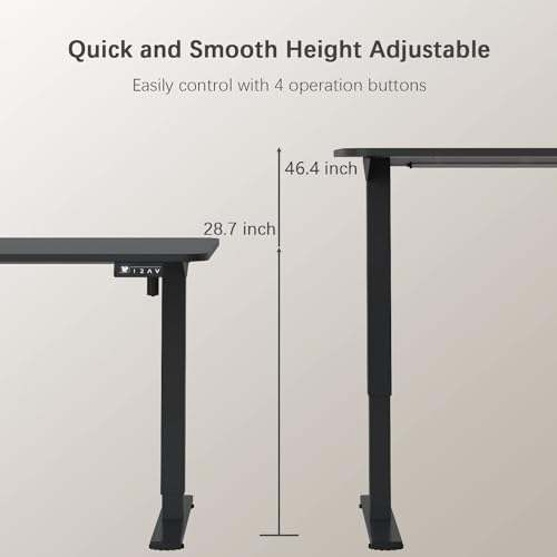 Furmax 63 Inches Electric Height Adjustable Standing Desk Home Office Desk - Image 3
