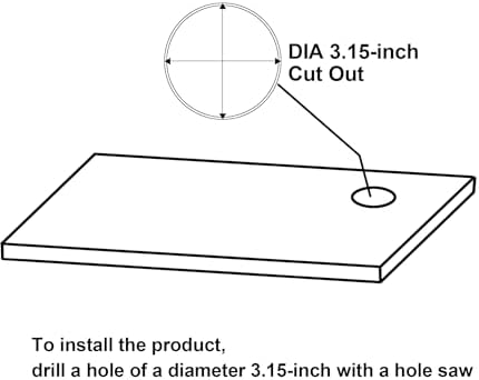 Jgstkcity Pop Up Outlet with 15W Wireless Charger,4 Outlets 15A, Splash Resistant,3 inch Desk Hole Power Grommet,Space Saver Outlet for Kitchen Countertop,Office Conference Table,ETL Listed - Image 5