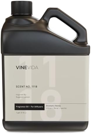 VINEVIDA [128 Fl Oz] Scent NO. 1118 Fragrance Oil for Cold Air Diffusers, Aromatic Notes of Citrus, Green, Floral & Vanilla Essential Oils for Diffuser Oil Refill & Air Freshener Room Spray by VINEVIDA
