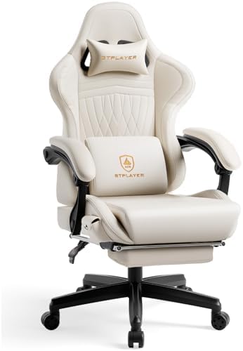 GTPLAYER Gaming Chair, Comfort Computer Office Chair for Adults,Off - White by GTPLAYER