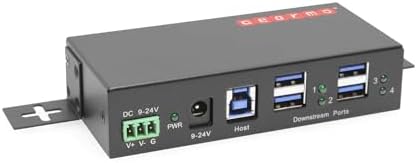 Gearmo 4 Port USB Hub, Powered USB 3.0 Hub, 24W AC Adapter (GM-HU34DW) by Gearmo