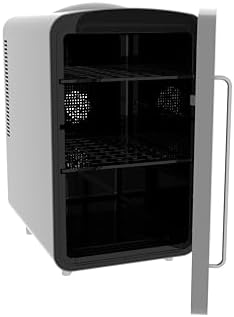 Frigidaire RETRO Mini Personal Fridge Cooler, Countertop, Holds Up to 8 BOTTLES/35 CANS/24QT, Fluted Glass Door Design, Portable for Skincare, Makeup, Car, Office, Bedroom, Dorm Room, or Cabin - Image 4