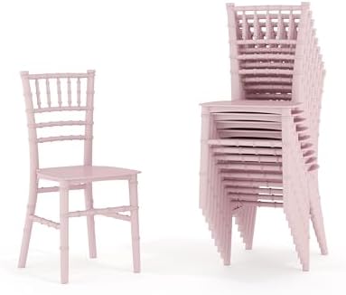 Flash Furniture Hercules Series Children's Resin Event Chairs, Commercial/Residential All Occasion Chairs for Kids, 330 lb. Static Weight Capacity, Set of 10, Pink by FlashFurniture