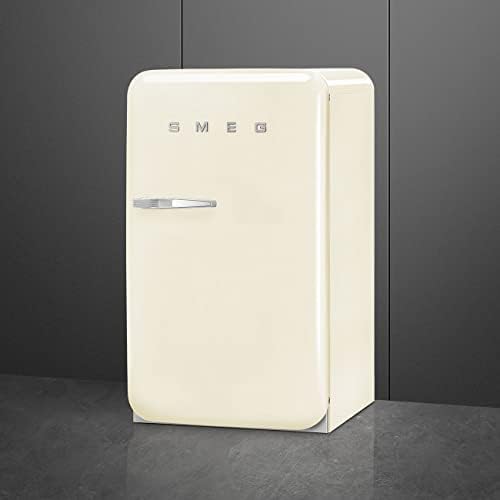 Smeg FAB10 50's Retro Style Aesthetic Refrigerator with 4.48 Cu Total Capacity, 2 Glass Shelves, LED Internal Light, 22-Inches, Cream Right Hand Hinge Made In Italy - Image 4