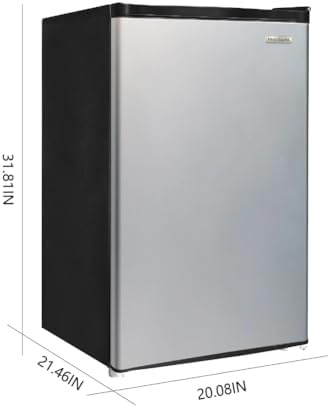 Frigidaire Compact Fridge, 4.5 Cubic Feet, Stainless Steel - Image 4