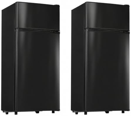 Manastin 4.5 Cu.Ft 2-Door Mini Fridge Freezer, 2-Piece Set for Dorm/Office by Manastin
