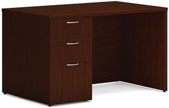 HON MOD Computer Desk, Office Desk with 3 Drawers, Mahogany by HON