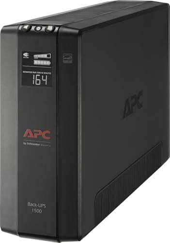 APC UPS 1500VA/900W, LCD, AVR, UPS Battery Backup & Surge Protector BX1500M by APCbySchneider-Electric