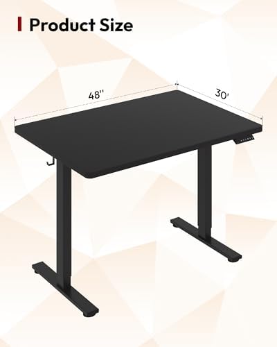 SANODESK One-Piece 1'' Thick Height Adjustable Standing Desk 48''x30'' - Image 2
