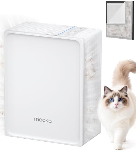 MOOKA Air Purifier for Home Pets Large Room 1300 Ft², Washable Pre-Filter by MOOKA