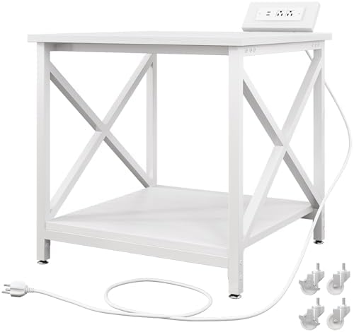 METYERRY 24"x23.6"Large Printer Stand with Power Outlet by METYERRY