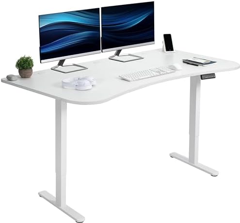 VIVO White 60 x 24 in Standing Desk, DESK-KIT-E2W1W by VIVO