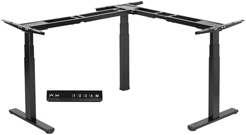 VIVO Black Electric Corner 3 Leg Standing Desk Frame, DESK-V130EB by VIVO