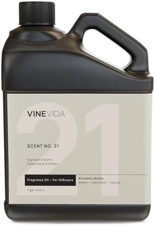 VINEVIDA [128 Fl Oz] Cedarwood & Amber Fragrance Oil for Cold Air Diffusers, Essential Oils for Diffuser Oil Refill & Air Freshener Room Spray by VINEVIDA